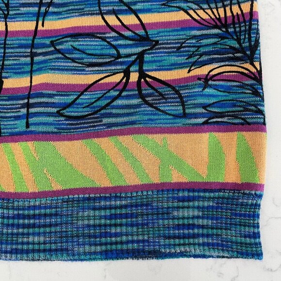 Desigual Knit Slvless Cotton Viscose Abstract Print Tank Top Multi Color M/L - Picture 6 of 11